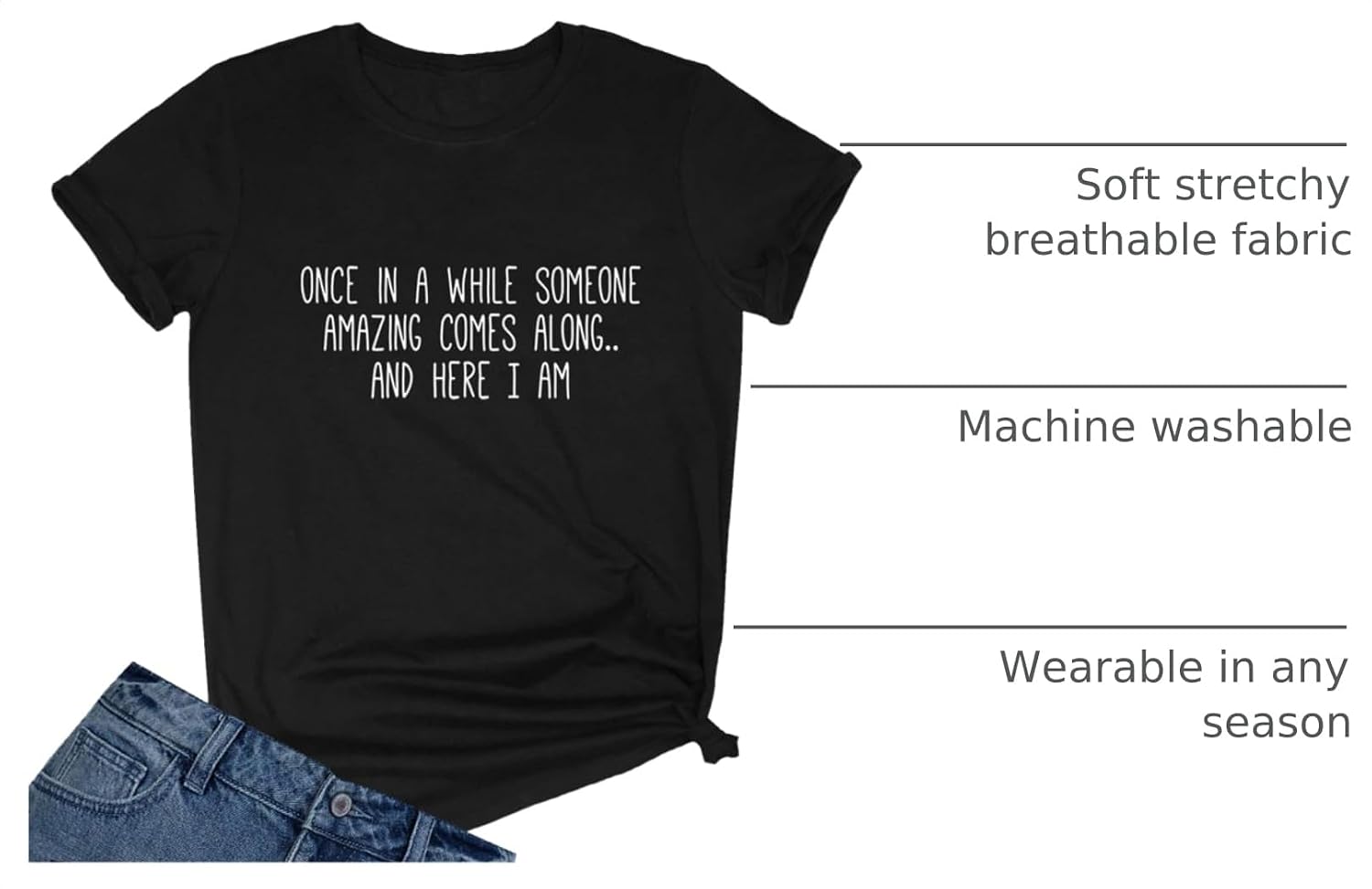 BLACKMYTH Women's Graphic Funny T Shirt Cute Tops Teen Girl Tee image 4