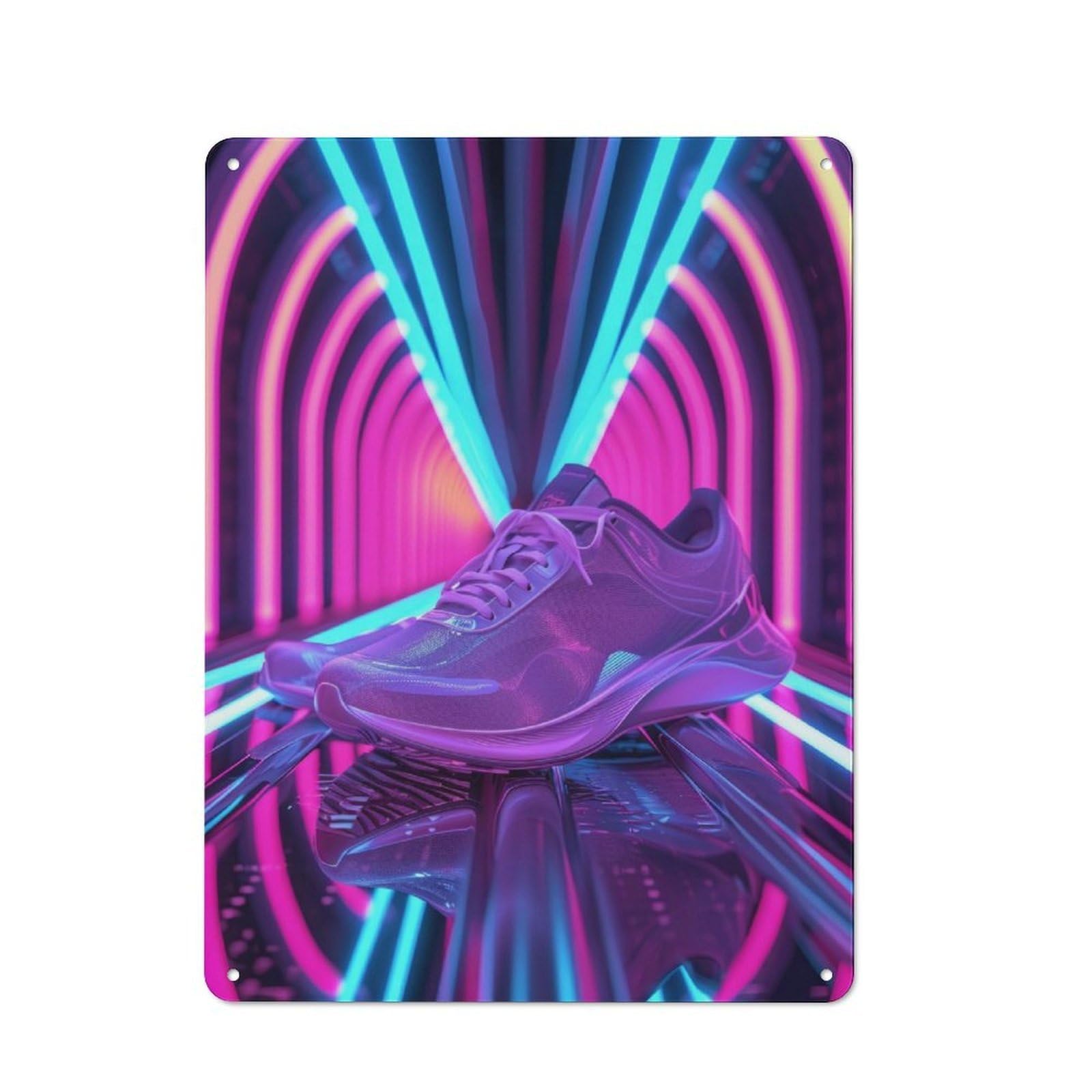 Junmoney Shoe Aesthetic Neon Metal Sign 40X30cm With For Home Bar Wall, Rustic Decor, For Vintage Wall Decor Fans, For Themed Room Decoration