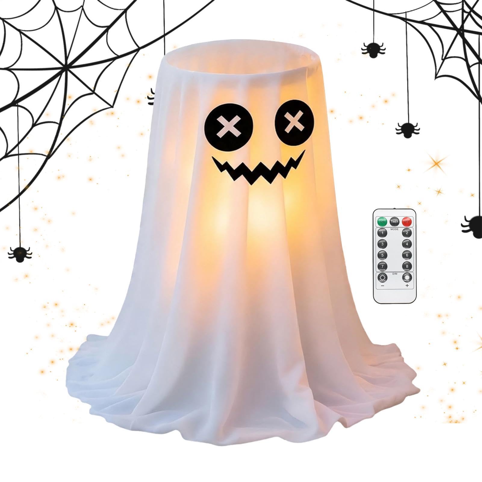 Halloweenowy na cukierki duch dekoracja ganek podświetlany duch