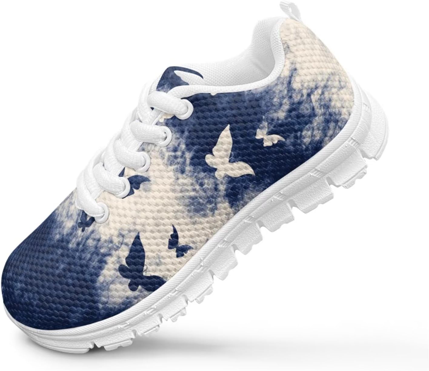 Funnydude Cute Print Boys Tennis Shoes Little/Big Kid Breathable Mesh Shoes Lace up Sneakers