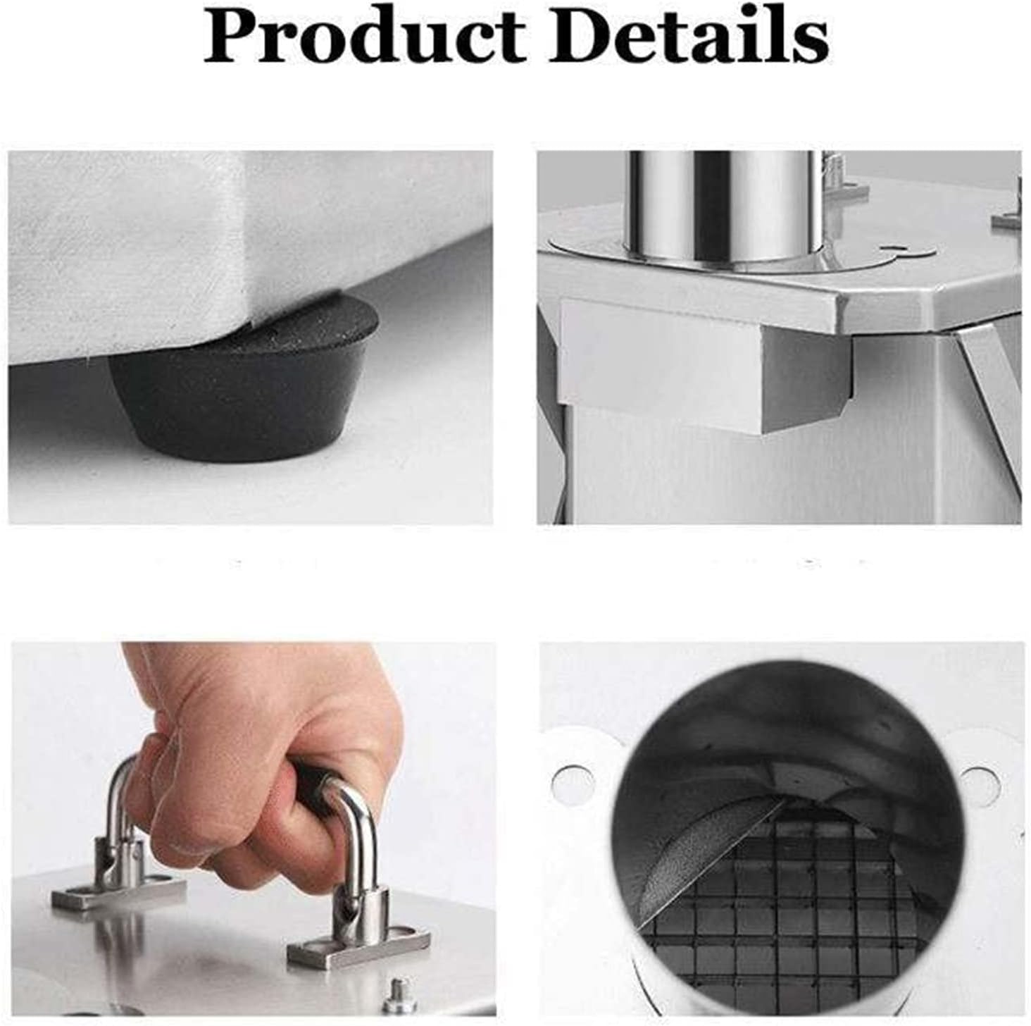 200w Electric Vegetable Cutting Machine, Fruit and Vegetable Cutter,Commercialdicing Machine with 6mm 12mmblades Stainless Steel