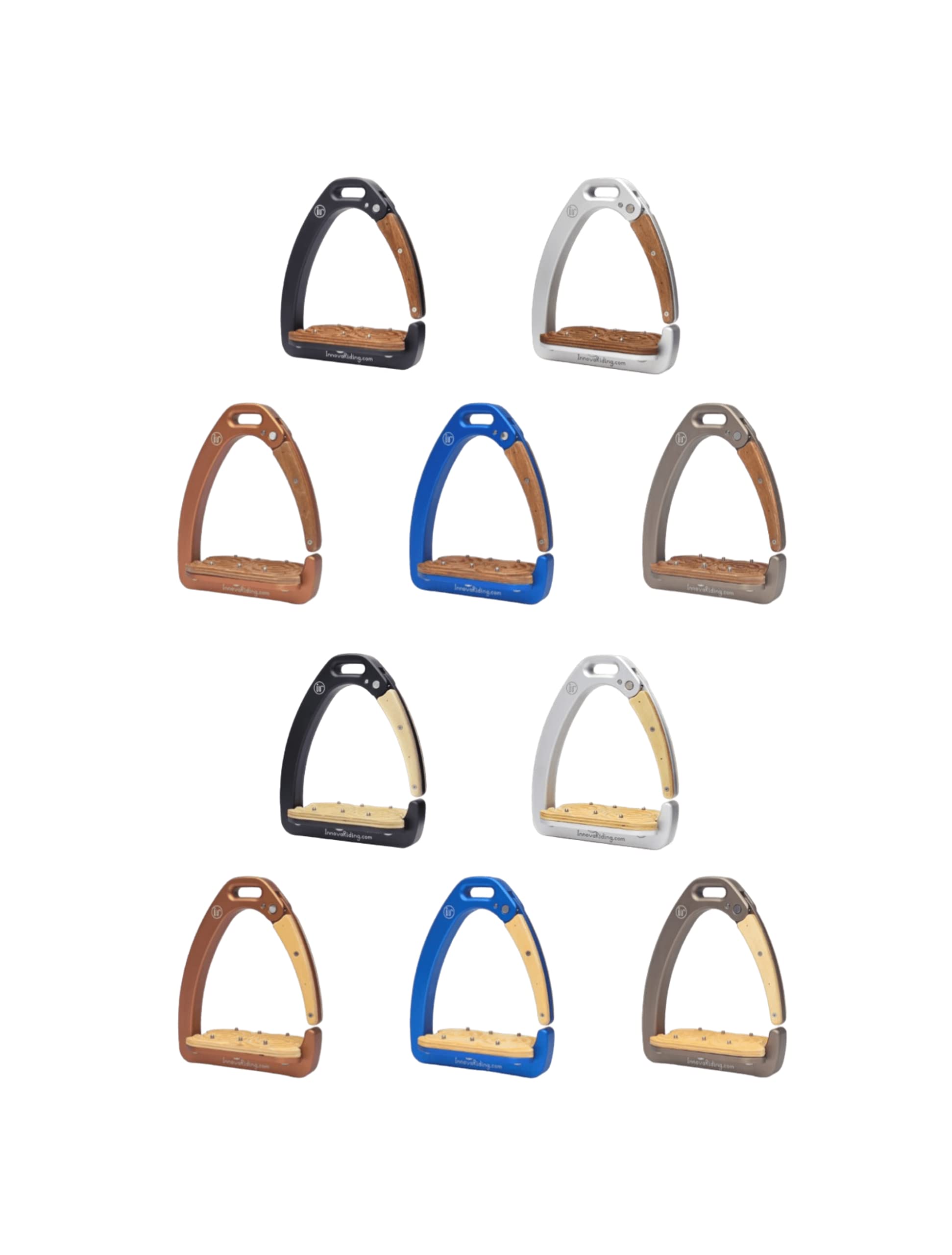 Tech Stirrups INNOVA Riding Dynamic Black & Dark Wood Safety estribo