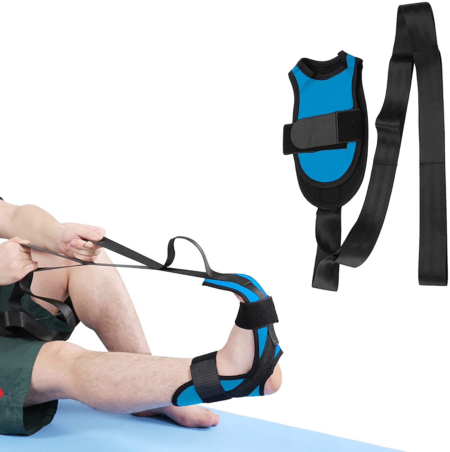 Sangle D’étirement Yoga Pour Jambe Et Cheville – Multi-usage, Corrige La Posture, Renforce Les Ischio-jambiers, Rééducation Et Souplesse