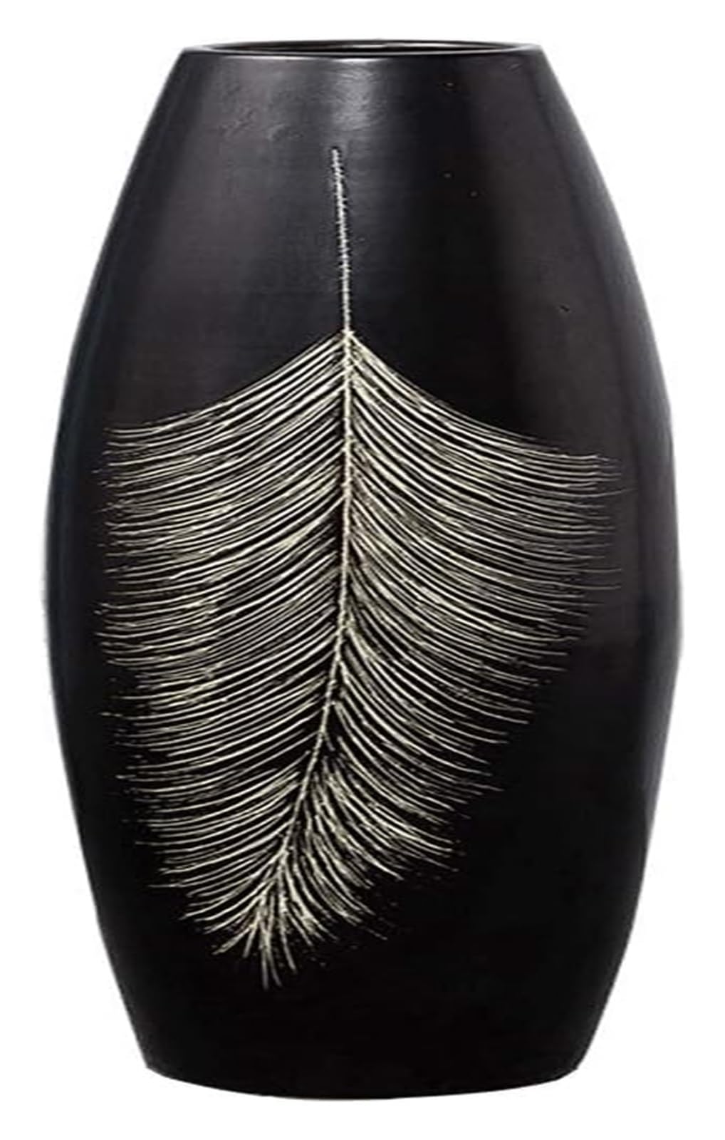 SnamicE Vase Tabletop Ceramic Black Floor Vase Living Room Decoration Home Ceramic Dried Flowers 60cm*13cm*13cm,