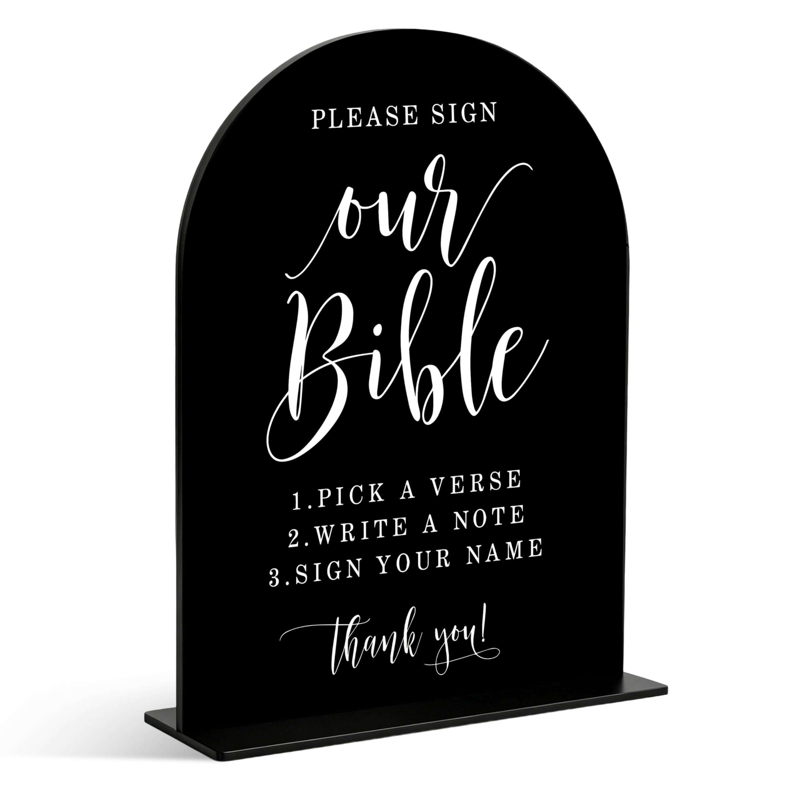 Panneau de livre d'or biblique pour décoration de mariage et réception chic