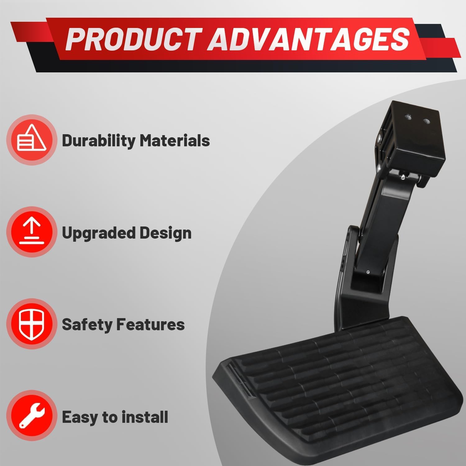 PTS30-34000 Upgraded Rear Bed Step Retractable Bumper Step Compatible with Toyota Tundra 2022 2023 2024 2025 Folding Truck Tailgate Step Replace PTS3034000