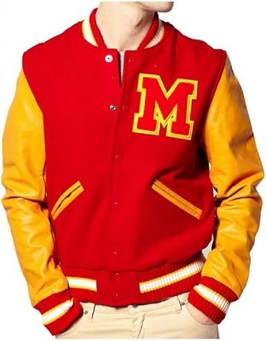 Amazon.com: Nova Michael Jackson Thriller Chaqueta M Logo Letterman Varsity  Rojo Amarillo Chaqueta : Ropa, Zapatos y Joyería