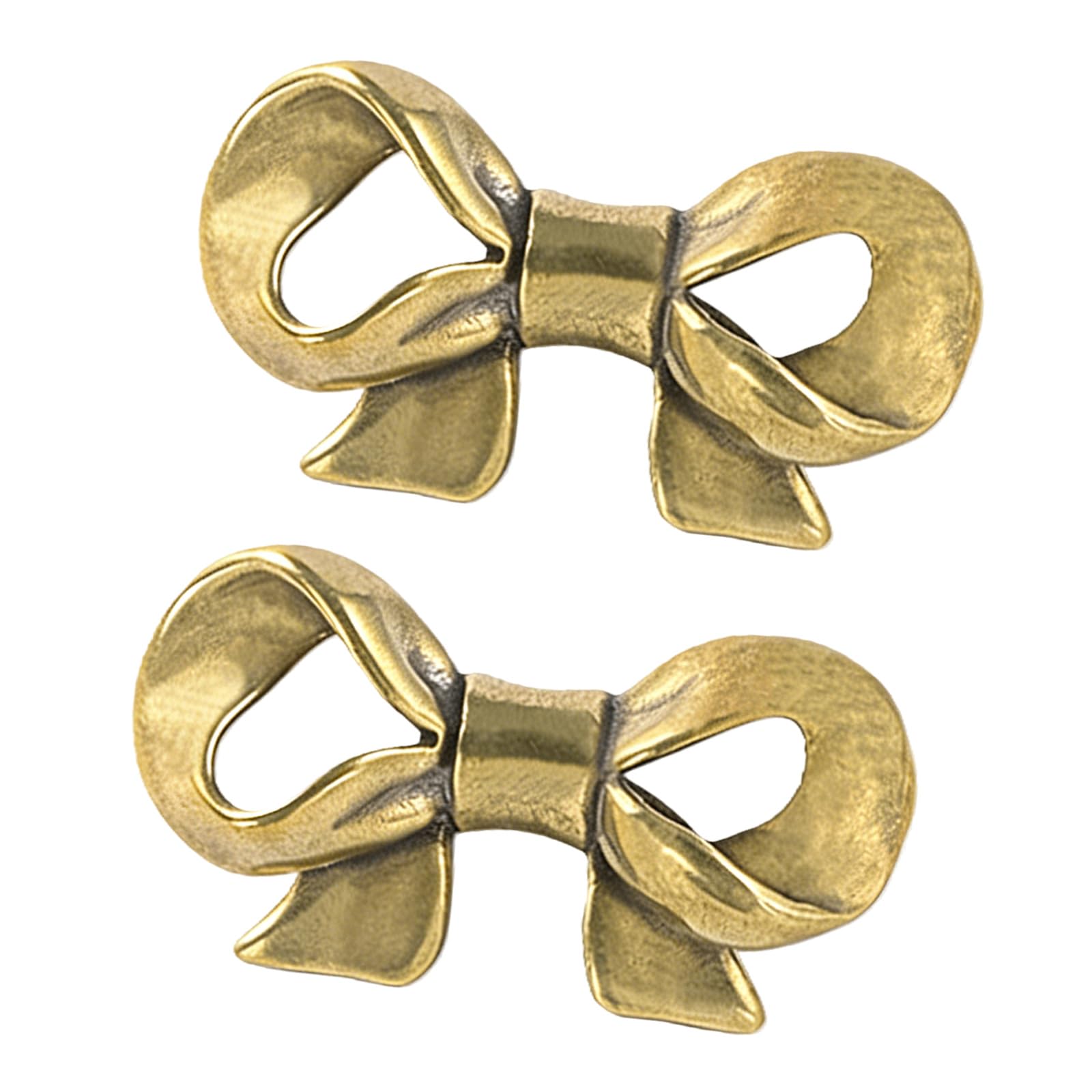Buxuaaaa Aged Color Brass Cabinet Knob Wardrobe Pulls Unique Bowknot Shape Drawer Knob Furniture Decorative Handle Hardware Brass Cabinet Pull And