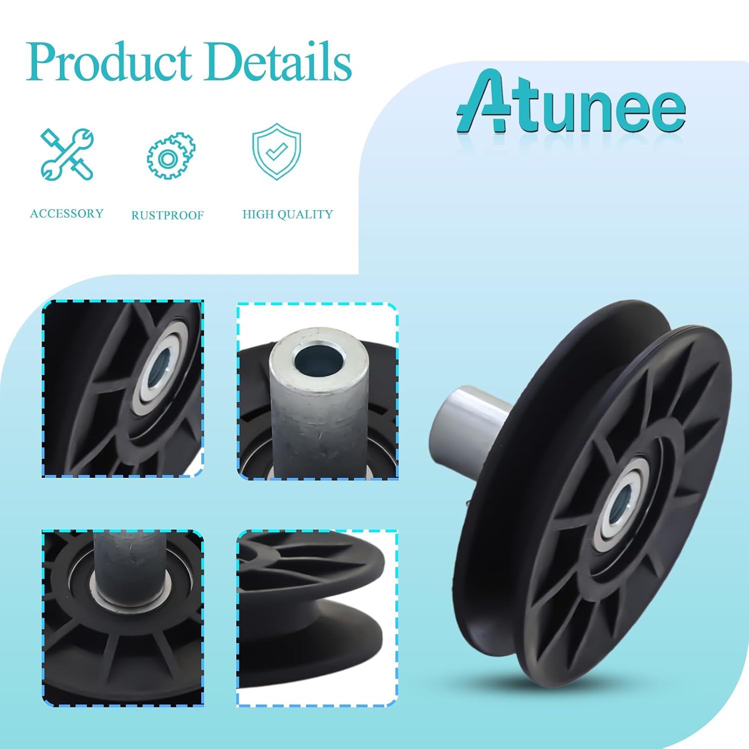 532407287 407287 V Idler Pulley for Husqvarna CTH126 CTH19530 LGT24K54 LGT2554 LTH18538 YTH20K46 YTH2042 YTH22V42 YTH22V46 YTH24V54