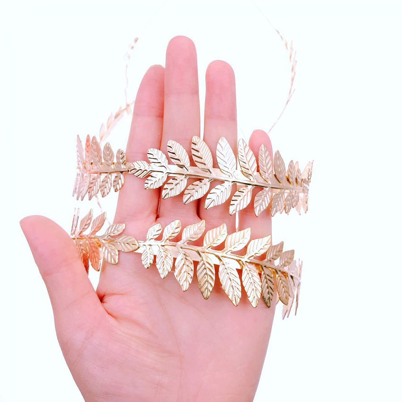 Tiara Cerchietto Con Piume E Fiori Oro – Corona Diadema Per Costumi Dea, Festival E Carnevale