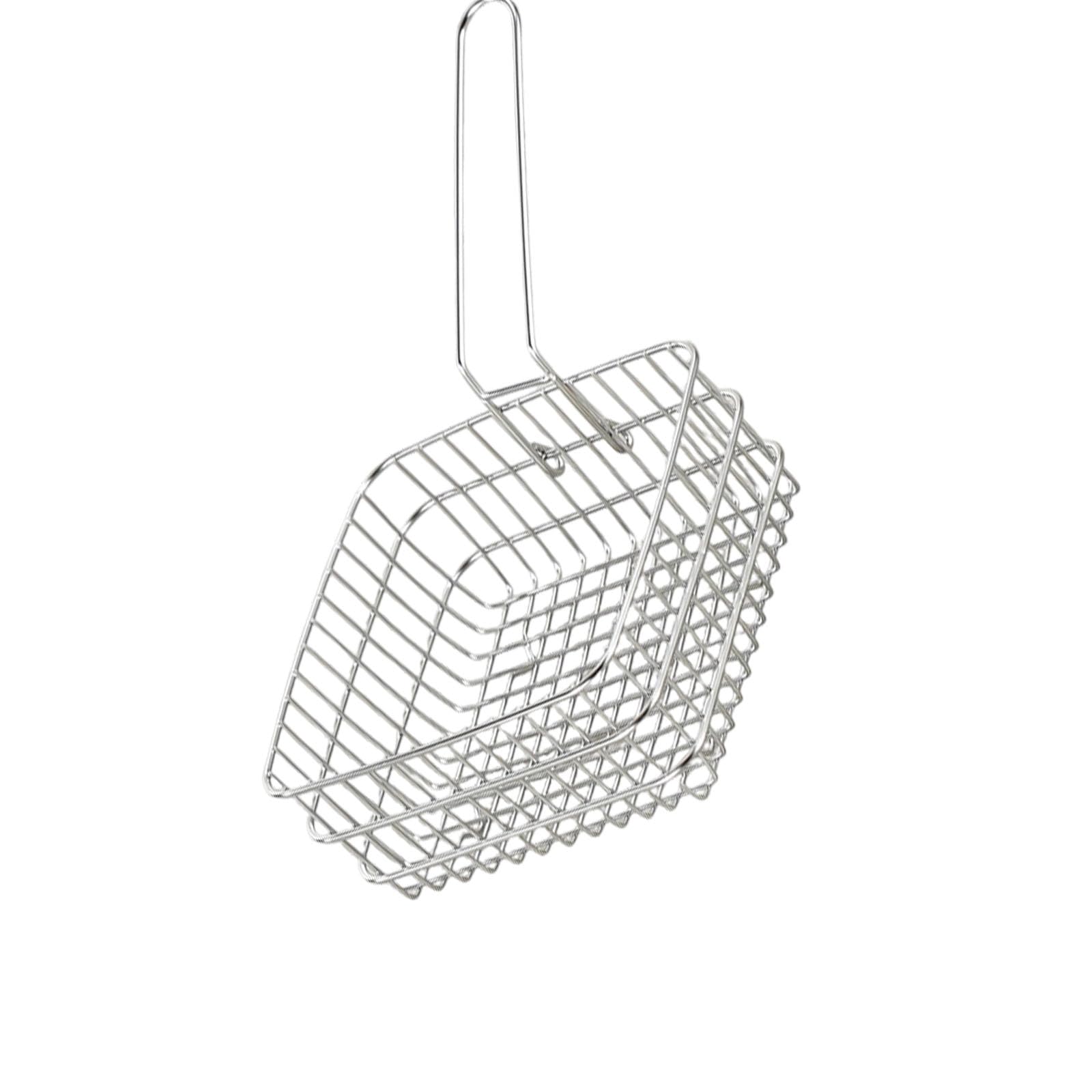 Shurhome Rustless Square Frying Basket Developed for Brittle Food Preparation Highlighting Oil Drain and Low Maintenance Rustproof Basket for Home