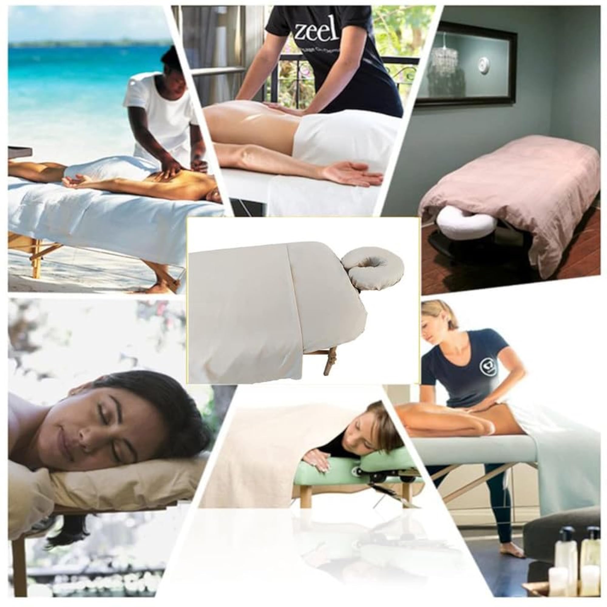 3 Piece Massage Table Sheet Set, Premium Facial Bed Cover