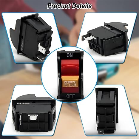 2Pcs SW7B On-Off Toggle Switch 2 Prong for Delta, Aftermarket Replacement for Rigid/Ryobi 46023 for Delta/Porter Cable 489105-00 1343758 for Black & Decker Table Saws Drill Press Power Tool