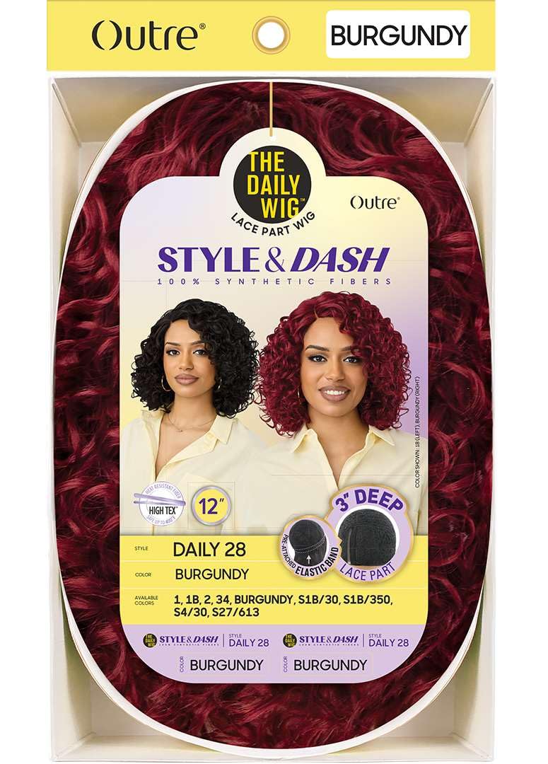 Outre The Daily Wig - Lace Part Wig - Style & Dash - Daily 28 (BROWN GRAY 34)