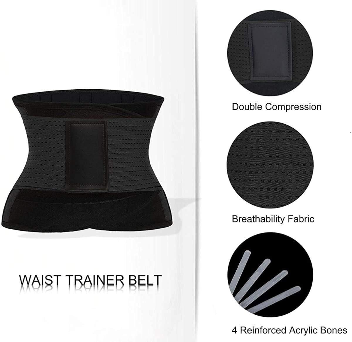 Waist Trainer Belt for Women & Man - Waist Cincher Trimmer Weight Loss Ab Belt - Slimming Body Shaper Belt : Clothing, Shoes & Jewelry