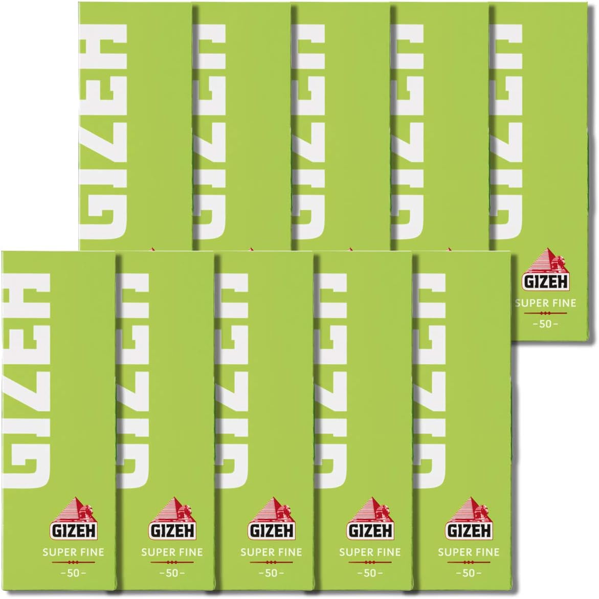 Gizeh 期間限定送料無料 ギゼ レギュラーシングル スーパーファイン 7 61 スローバーニング 50枚入り 10冊パック 手巻きタバコ ペーパー