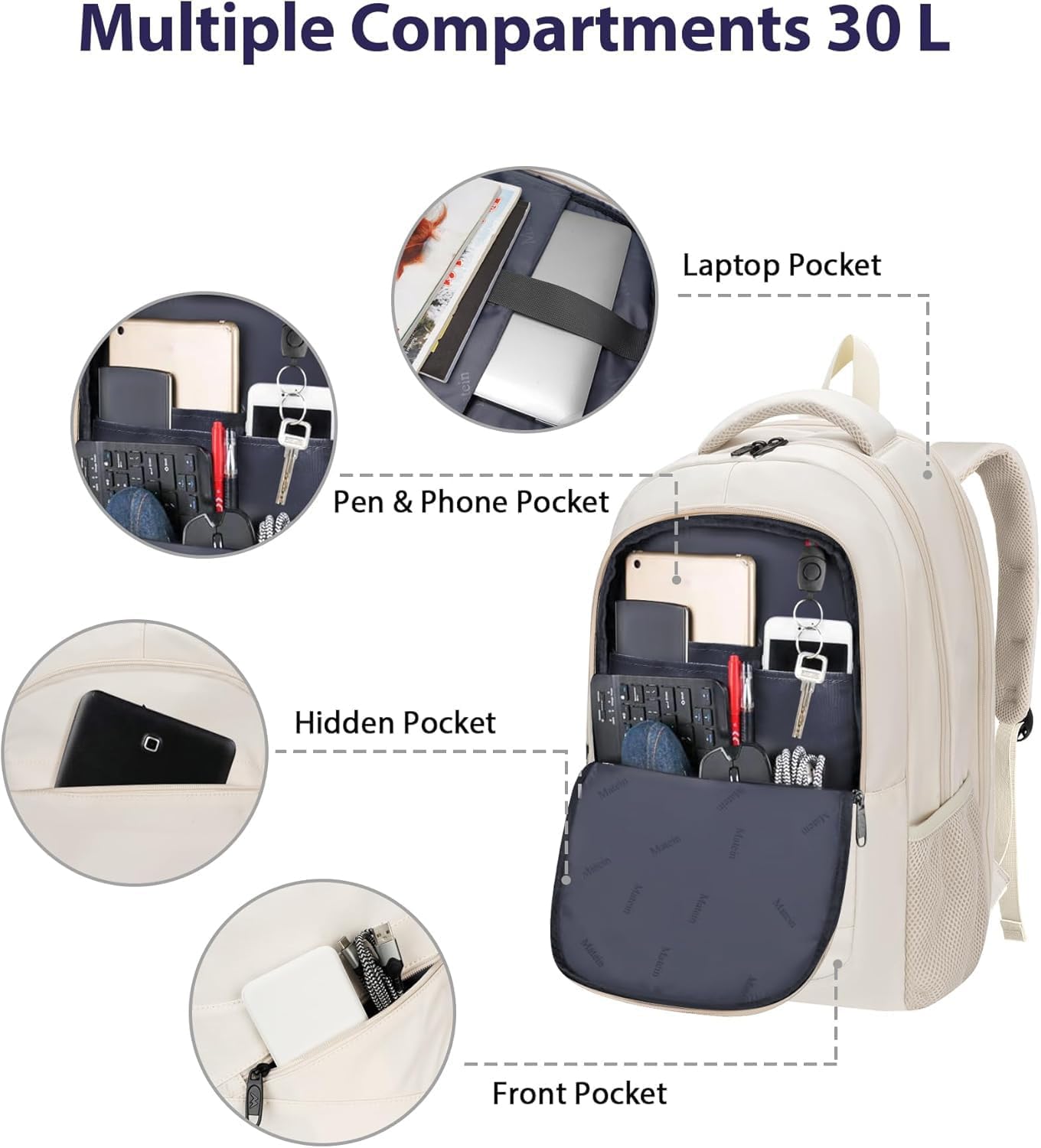 MATEIN Travel Laptop Backpack, 17 Inch TSA Approved Carry On Work Bag — Amazon image 31