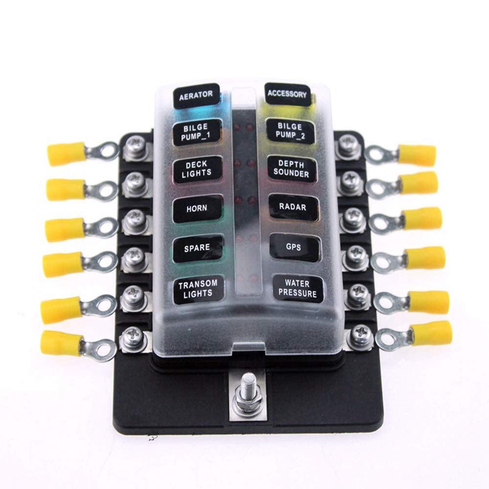 Buy Power Fuse Block 12volt 32volt Regular Blade Fuses Box for Boat