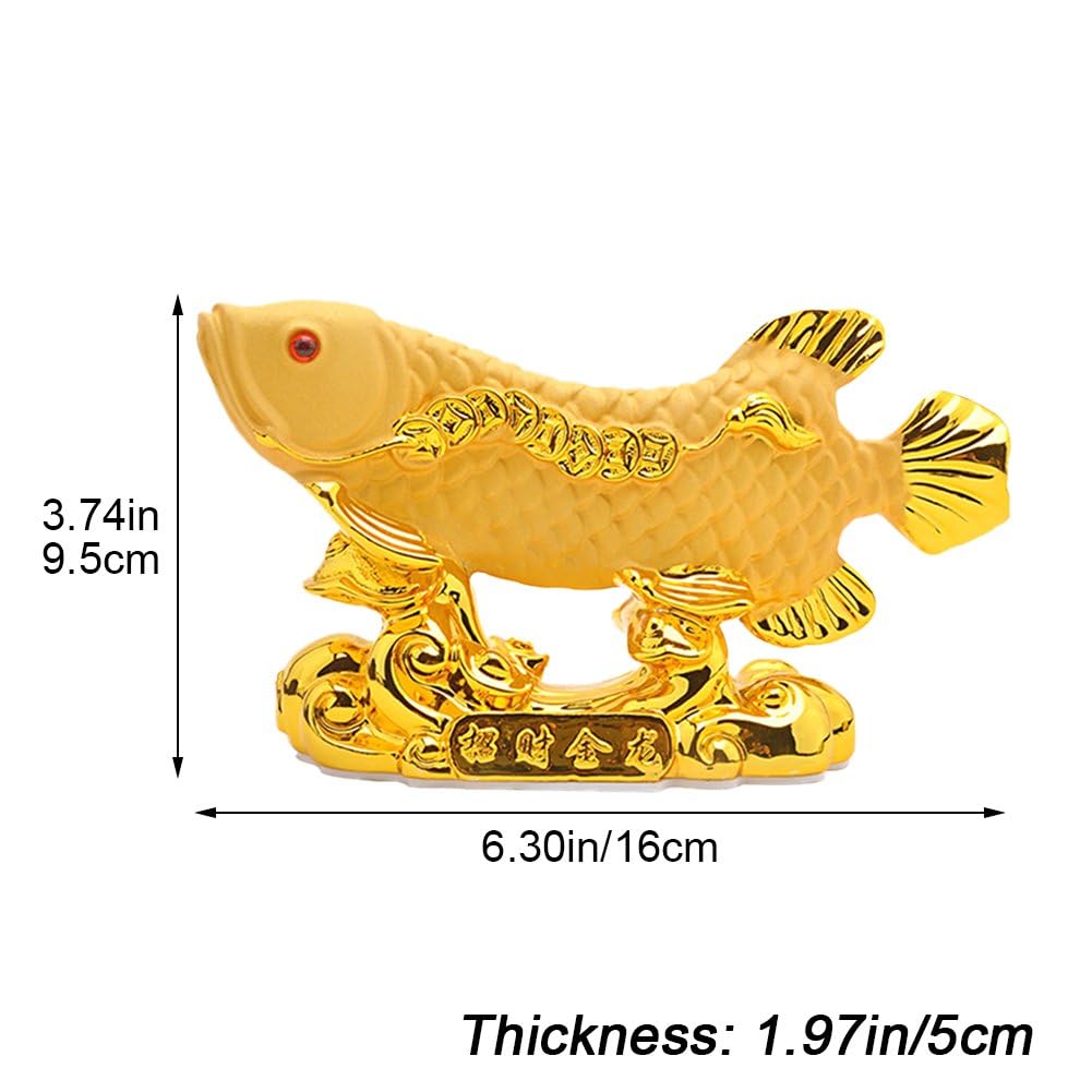 Amazon.co.jp: アロワナ 魚の像 置物 風水 黄金の富 幸運 動物 装飾