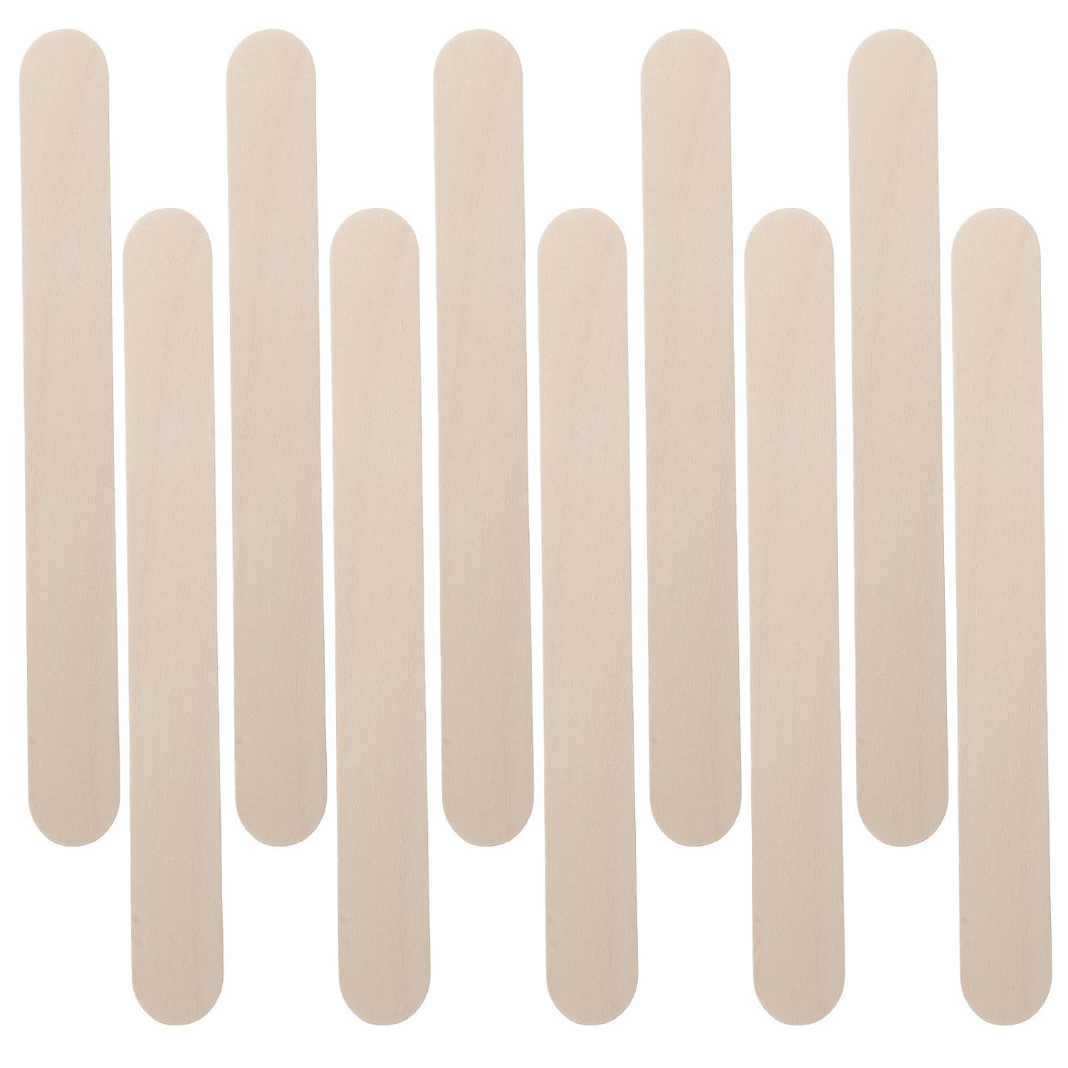 100pcs Wooden Tongue Depressors for Kit and Crafts, Thick Treat Sticks with Friendly Design, Safe and Comfortable, Shaped Like Summer Treat Sticks
