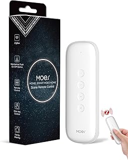 MOES Zigbee Interrupteur Intelligent, Commanteur sans Fil 12 Scènes sans Installation (MOES ZigBee Hub Nécessaire), Télécommande Intelligente, Interrupteur à distance, Smart Life/Tuya APP