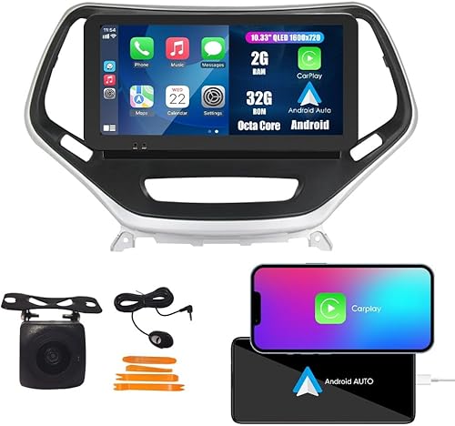 Miniatura 49 de Kunfine Coche CarPlay Android Navegación Automática Estéreo GPS Radio Reverse Cámara Pantalla 10 "IPS Pantalla Táctil Headunit Tablet Pad Media 10