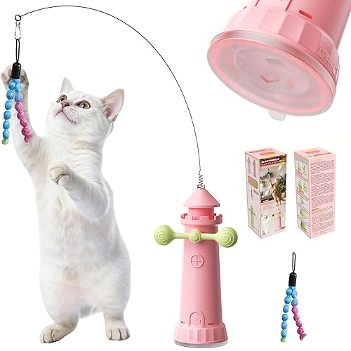 Interactive Cat Toy for Indoor Cats, Suction Cup Cat Wand