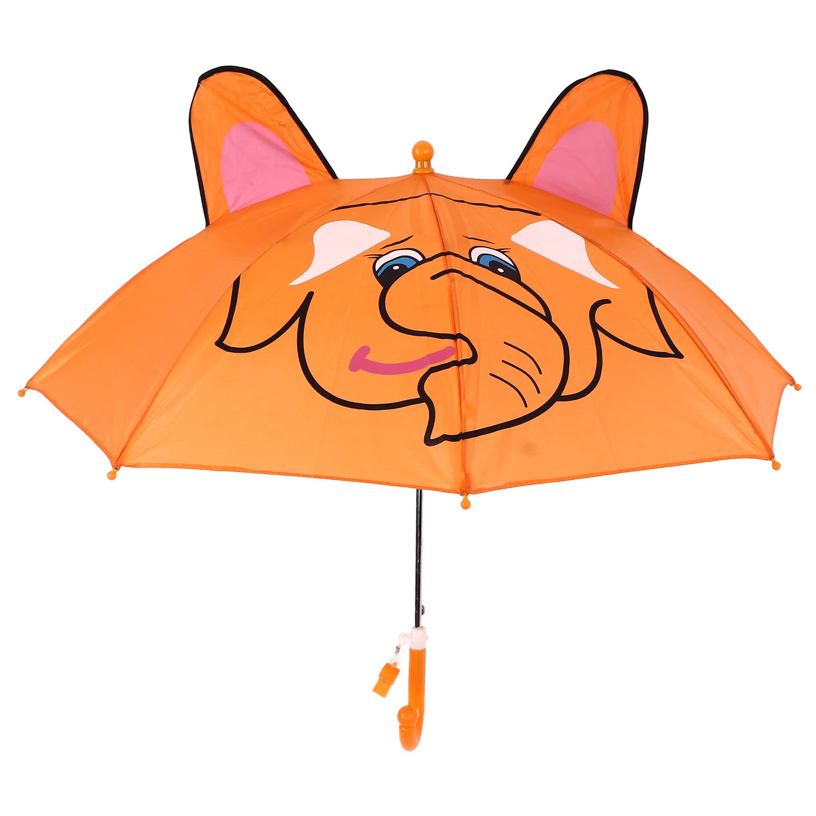 Parapluie animal de dessin animé orange pour enfant fille léger