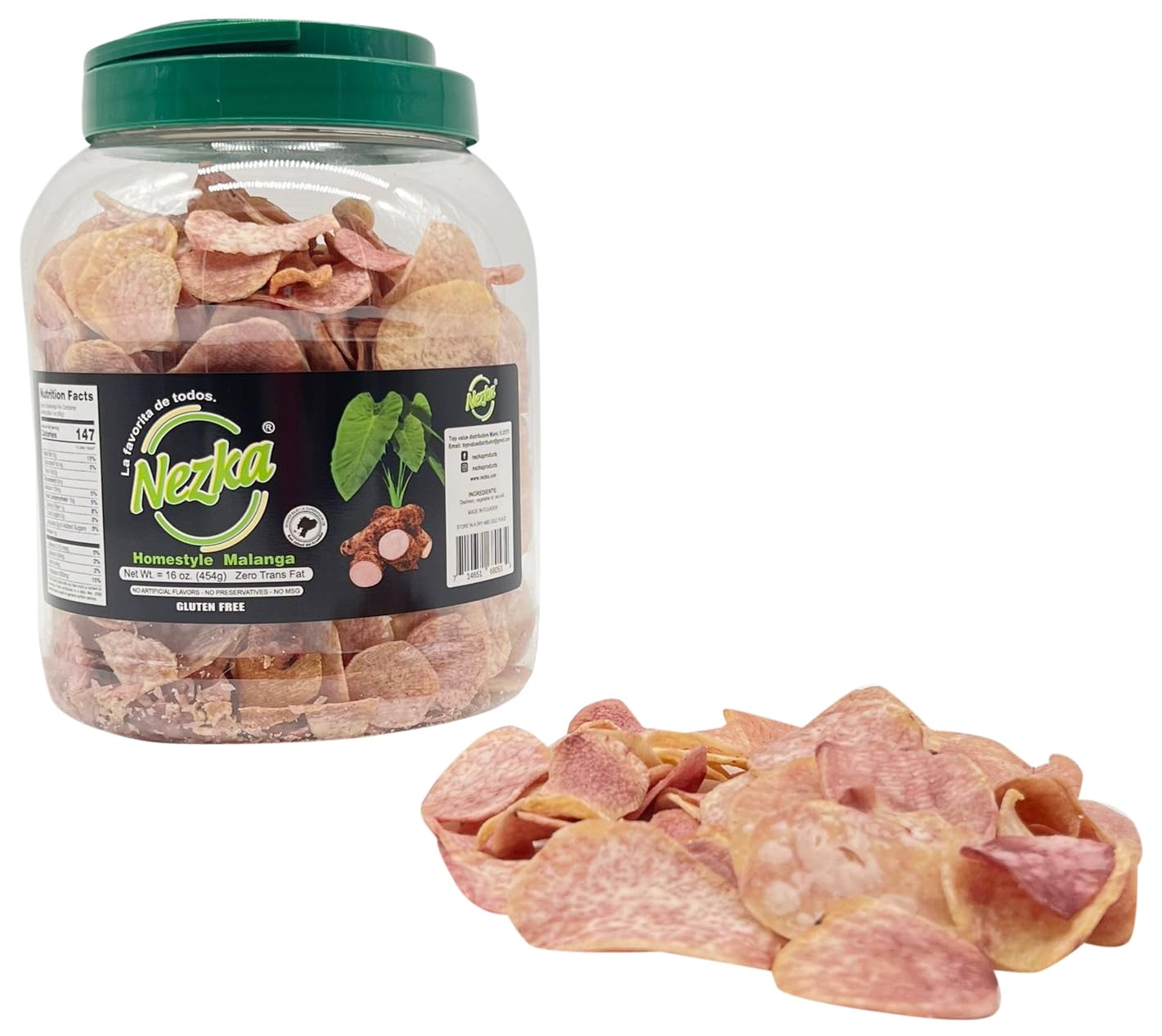 Nezka Purple Taro Chips - Cuban Delicious Crunchy Snacks and Side Dish - 16 Oz (Pack of 2)