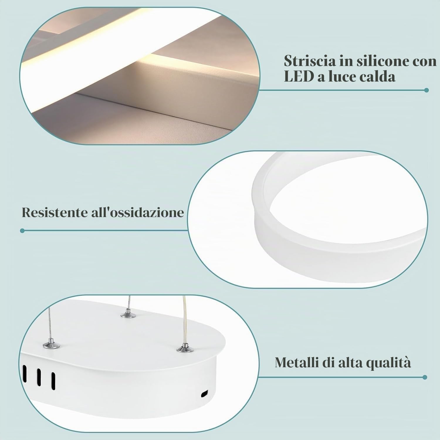 ZMH Moderna Lampada a Sospensione LED lampadari moderni - lampadario da | soffitto dimmerabile con telecomando per tavolo da pranzo corridoio cucina soggiorno cameretta