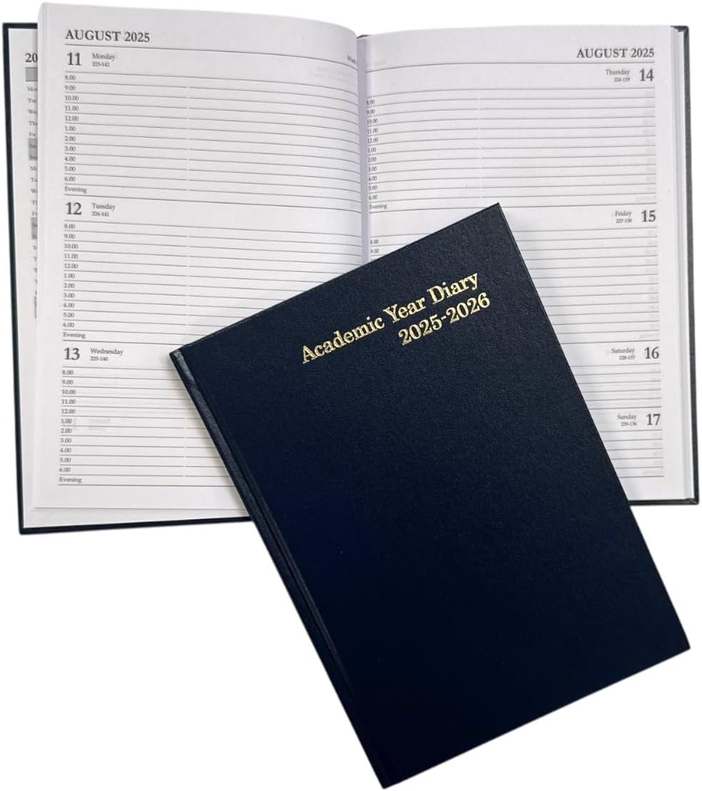 Janrax 2025-2026 A5 Week to View Blue Academic Diary