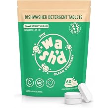 100% Plastic-Free Dishwasher Detergent Tablets | 2x Enzymes Cleaning