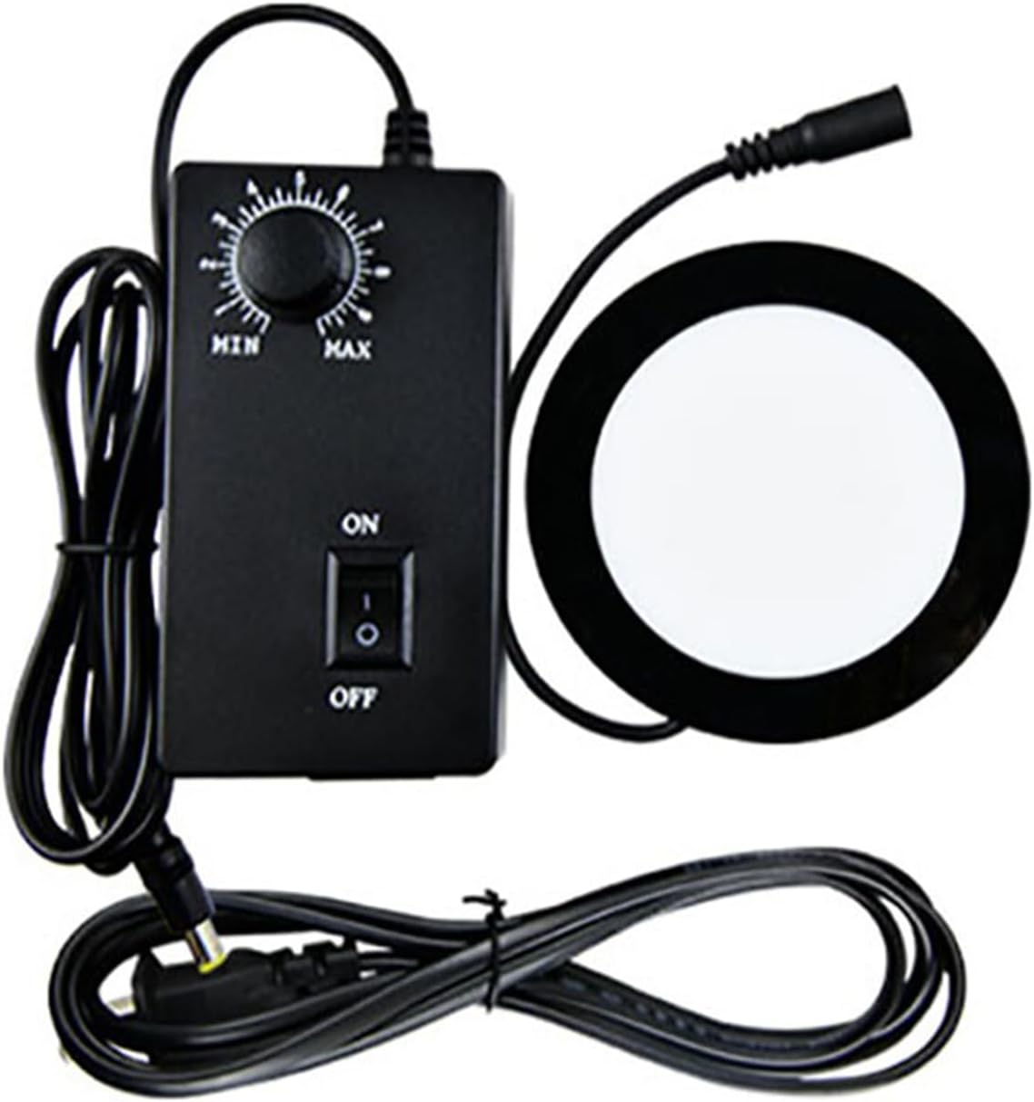 LED Ring Bottom Light Source, Microscope Bottom Light Source LED Light Illuminator, Eliminate Shadow Reflective for Binocular Trinocular Stereo Microscope Adjustable Brightness