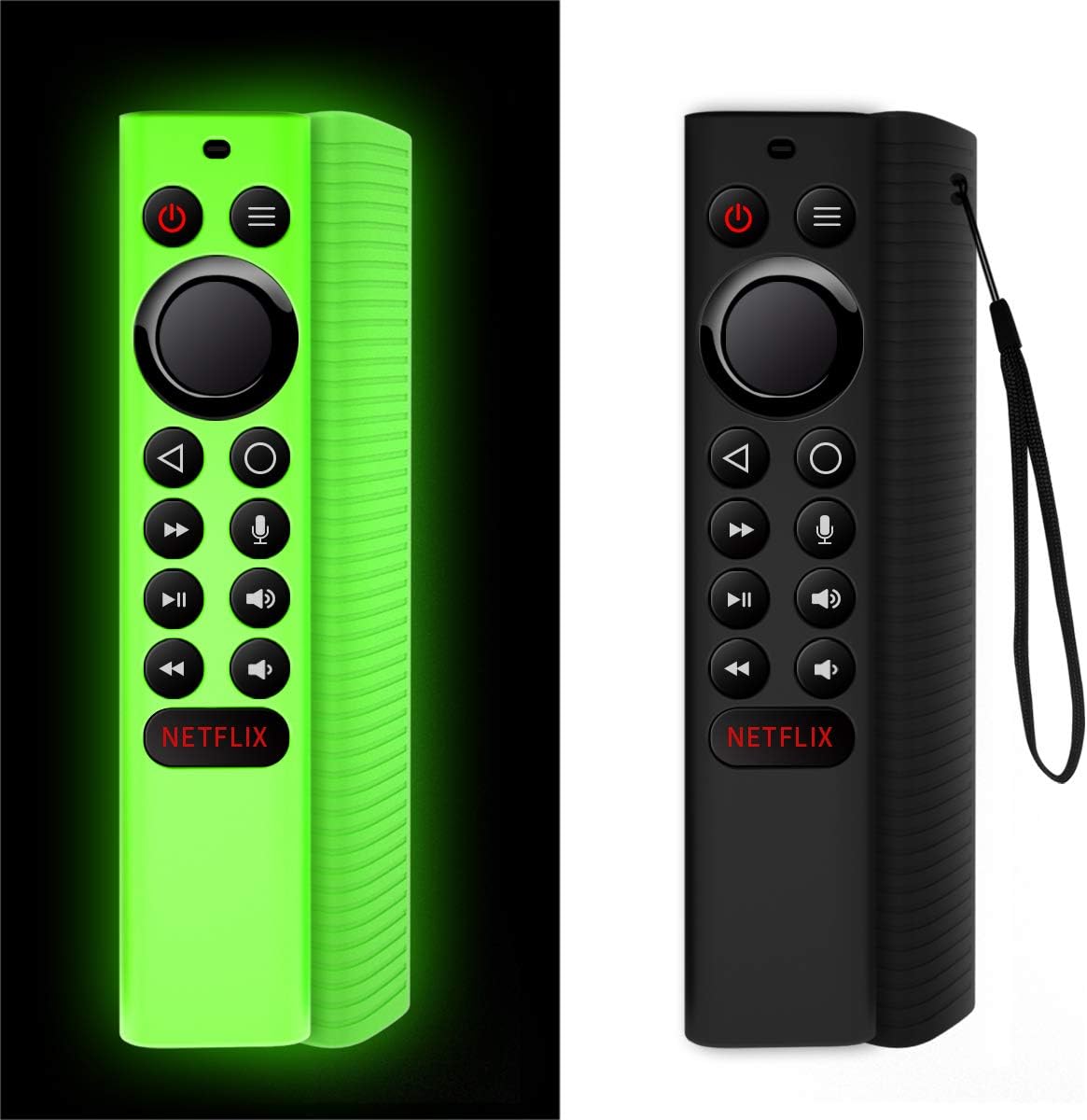 Upgraded 2Pcs Protective Cover for NVIDIA Shield TV Pro/4K HDR Remote Controller Series, WQNIDE for Light Weight Kids-Friendly Silicone Case Anti-Slip/Shockproof with Hand Strap