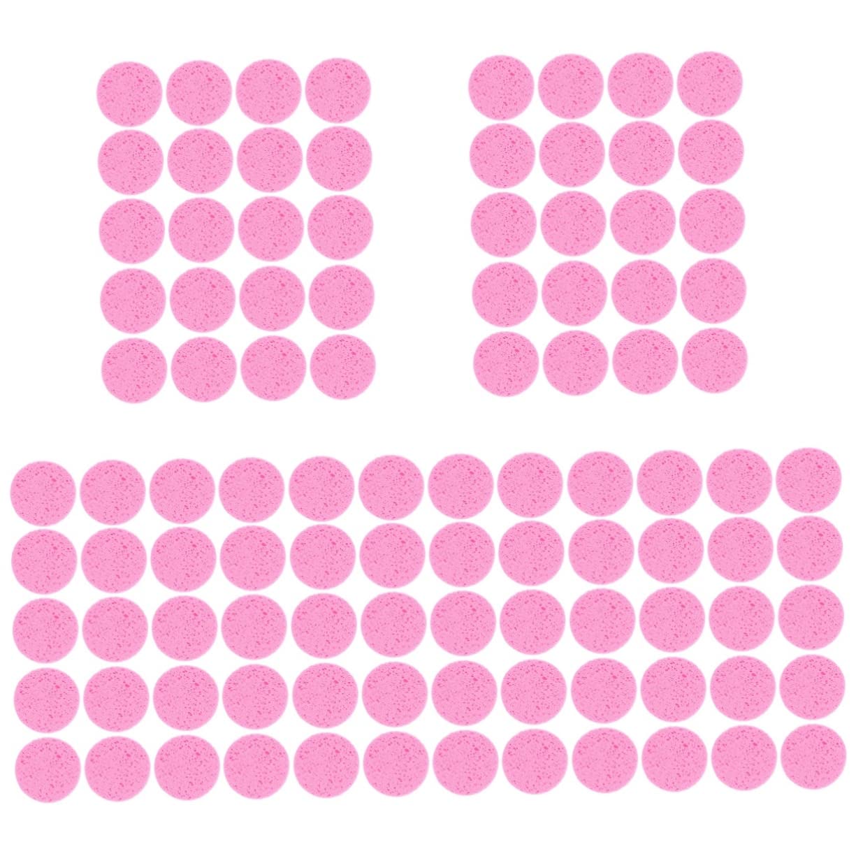 Healeved 100 Piezas De Maquillaje Puff Viaje Lavado De Cara Esponjas Faciales Comprimidas Herramientas Para El Hogar Esponja De Maquillaje Redonda Esponjas De Lavado De Cara Para Mujeres