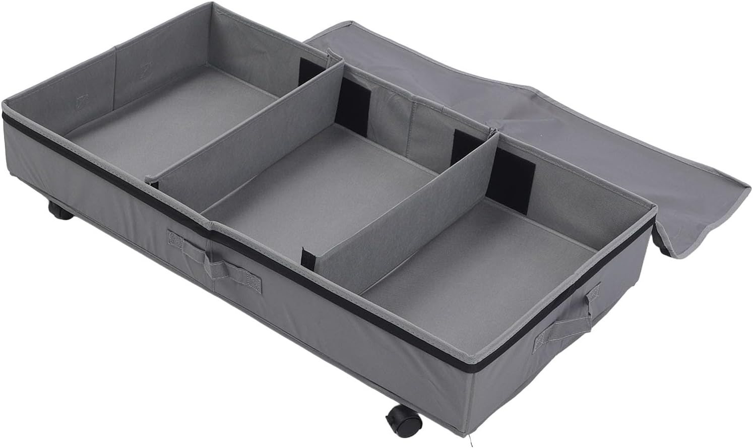 Under Bed Storage Container Rolling Under Bed Metal Drawer Organizer with Wheels for Clothes Shoes Books Toys Sturdy Durable Elevated Design Large Capacity Space Saver