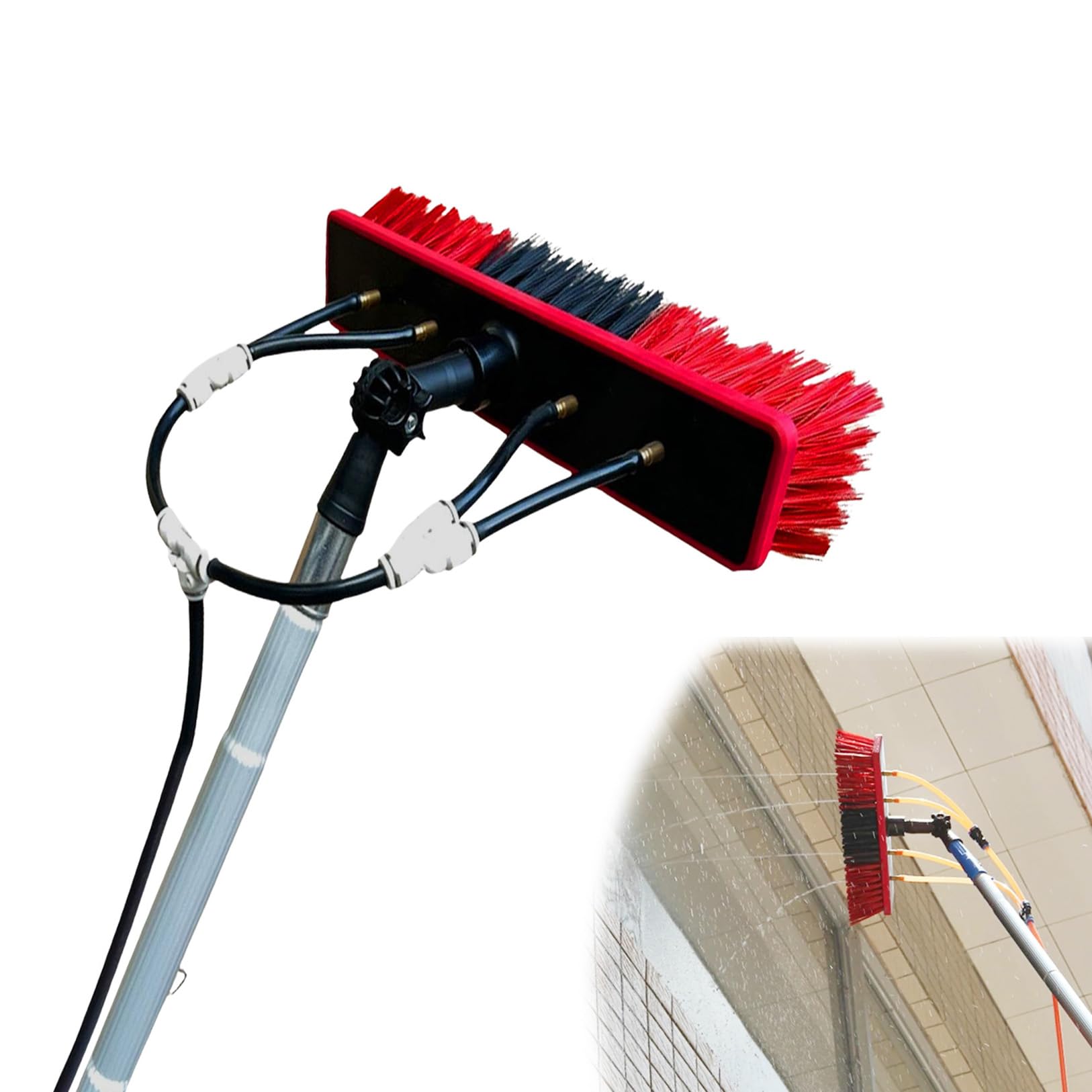 Signa - Spazzola da 55 cm, per pulizia pannelli solari, camion, lavaggio serre, negozi, multiuso, allungabile per una facile pulizia
