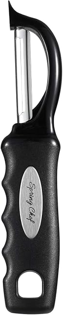 Spring Chef Premium Swivel Vegetable Peeler, Black