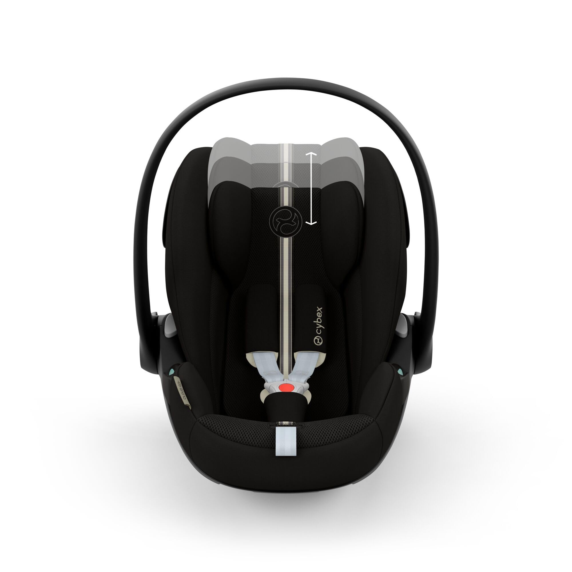 CYBEX Gold Babyschale Cloud G3 Plus, Ab Geburt bis ca. 24 Monate, Für Kinder ab 40 cm bis 87 cm, Max. 13 kg, 180° Drehfunktion, Mesh-Stoff, Inkl. Neugeboreneneinlage, Moon Black