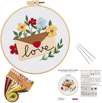 Yutaohui 2026 Upgraded 86-Piece Embroidery Starter Kit | Includes Book with 40 Stitch Tutorials, Complete Tools & Instructions | Beginner Embroidery Kit for Adults. (with Embroidery kit)