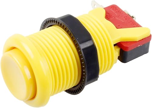 Vista 3 de EG STARTS 6 botones de arcada estándar de estilo americano, conmutables tipo Happ de 1.181 in, terminal de 316 pulgadas para piezas de kit Jamma