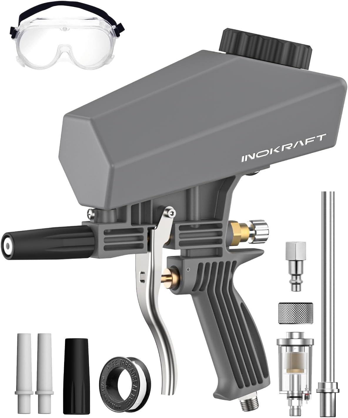 Inokraft Leak-Proof Portable Sand Blaster Gun Kit with Oil-Water Separator