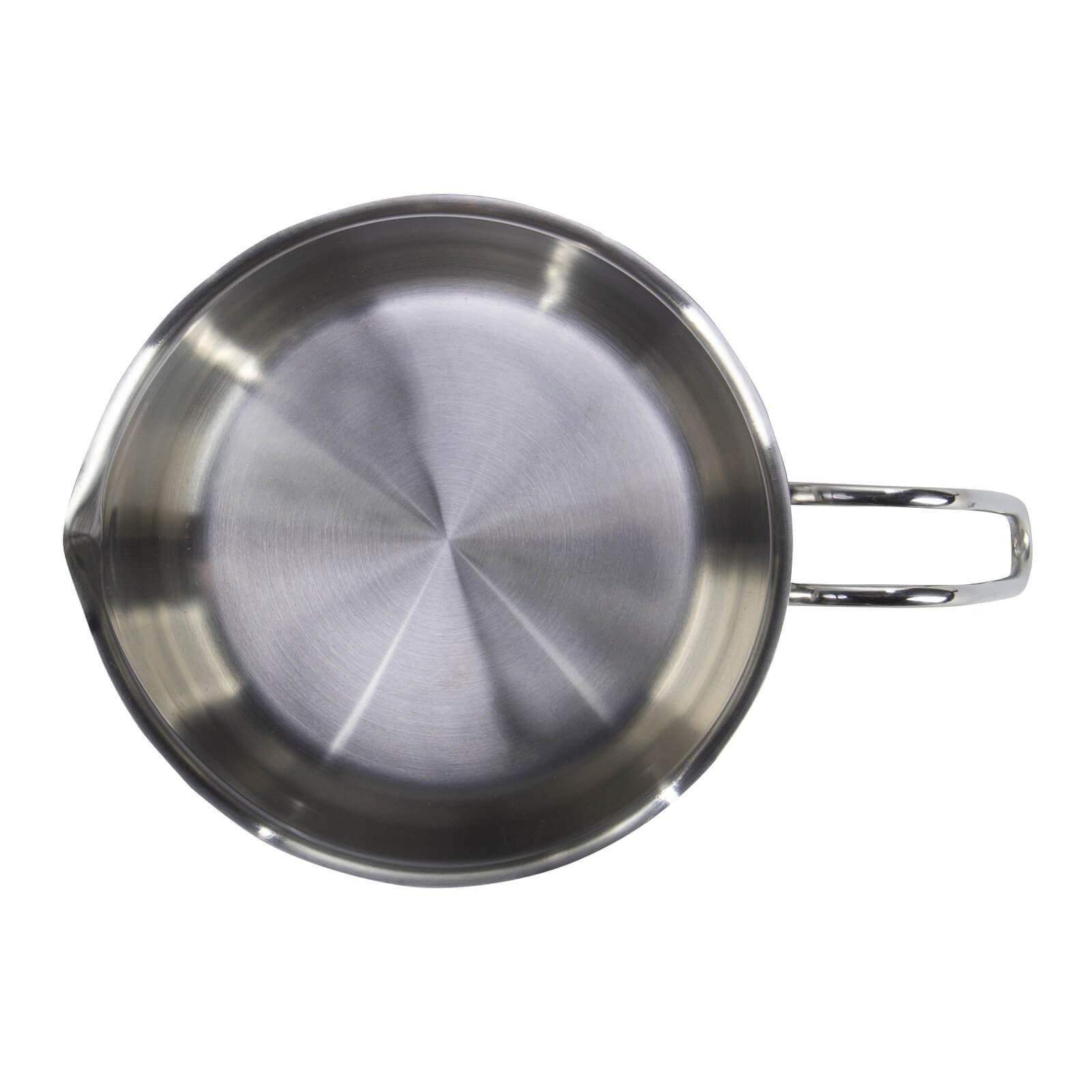 Rosmarino 2-teiliges Set aus Türkischer Kaffeekanne 700 ml und Milchkanne 1,5 l - Edelstahl-Kochgeschirr mit Hitzebeständigen Griffen - für Alle Herdarten Geeignet, 2er-Set