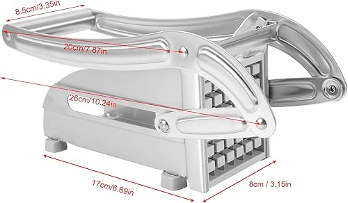 Miniatura 7 de Cortador de papas fritas de acero inoxidable, cortador de verduras y patatas de grado comercial, rallador de papas fritas para picador de alimentos,