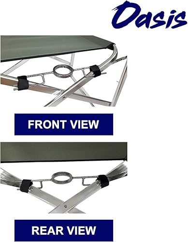 Miniatura 7 de Silla de pesca de tamaño pequeño con soporte para caña - Silla plegable de aluminio premium - Rojo