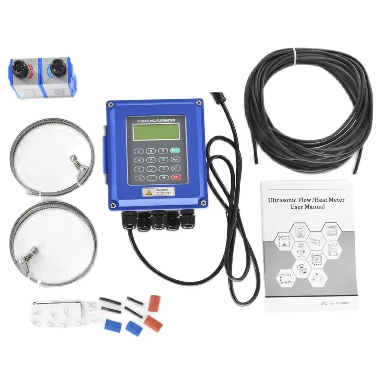 TUF-2000B Digitaler Ultraschall-Wasserdurchflussmesser mit Wandhalterung am TM-1-Wandler DN50mm-700 IP67 Präzise Messwerte(TM-1)