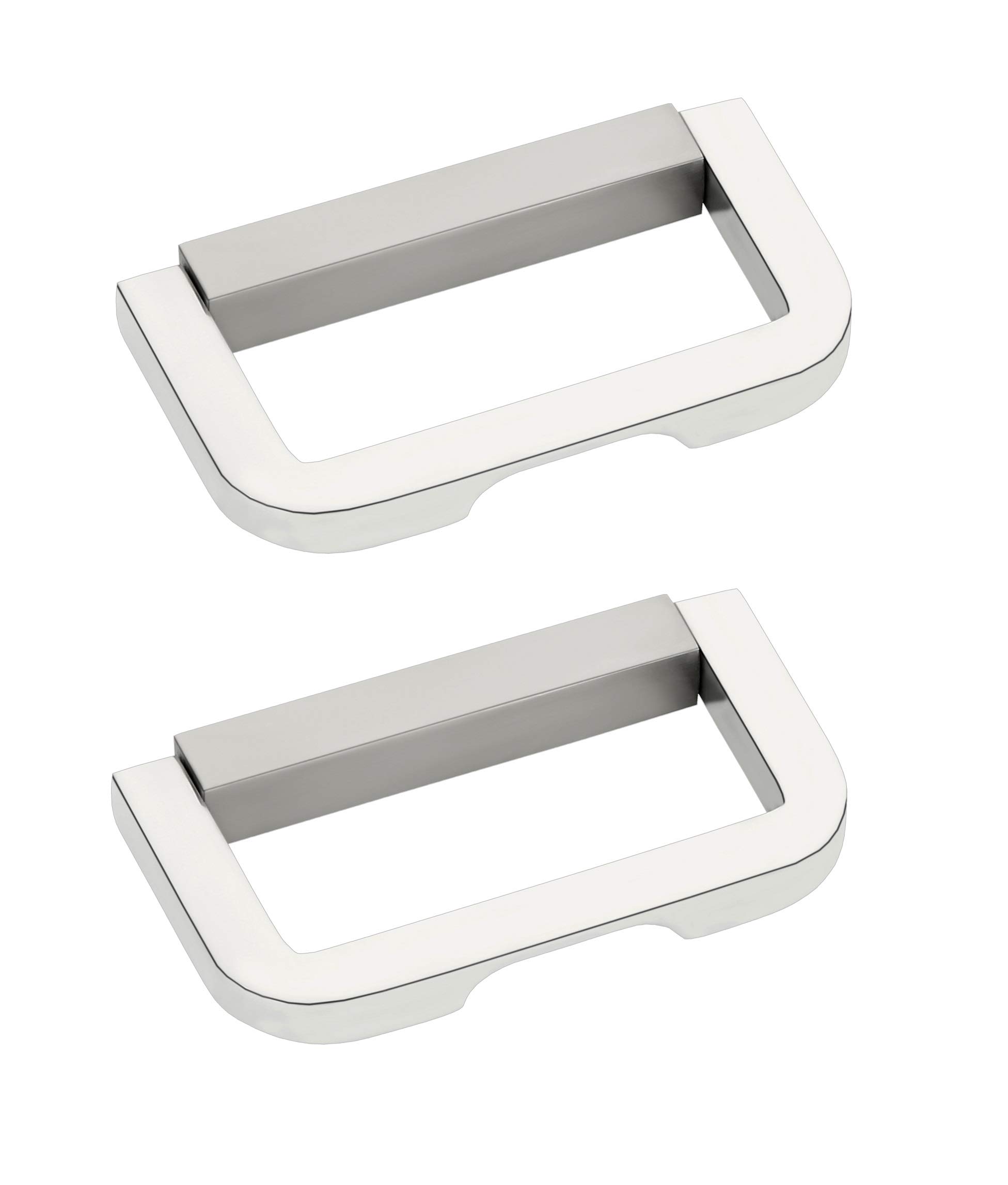 Stainless Steel Square 3Inch Drawer Kadi Pull Handle and Bed Storage Box Pull KADI, Cabinet Drawer Pull Handle Silver, Pack of 2