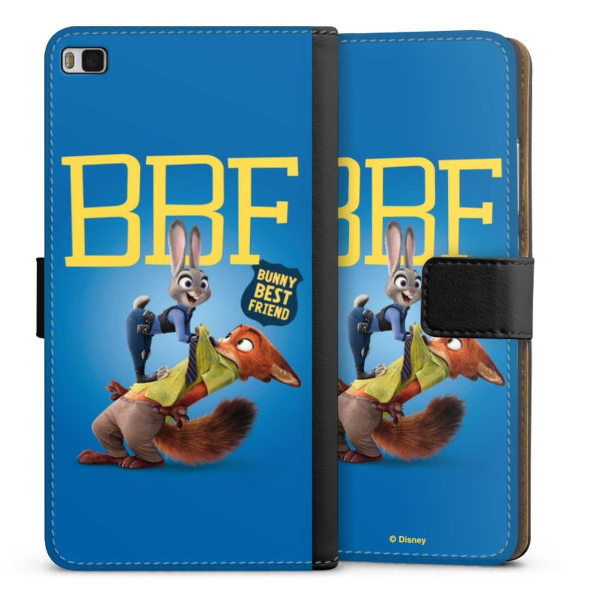 DeinDesign Etui Compatible avec Huawei P8 Etui Folio Etui magnetique Disney Articles pour Fans Renard