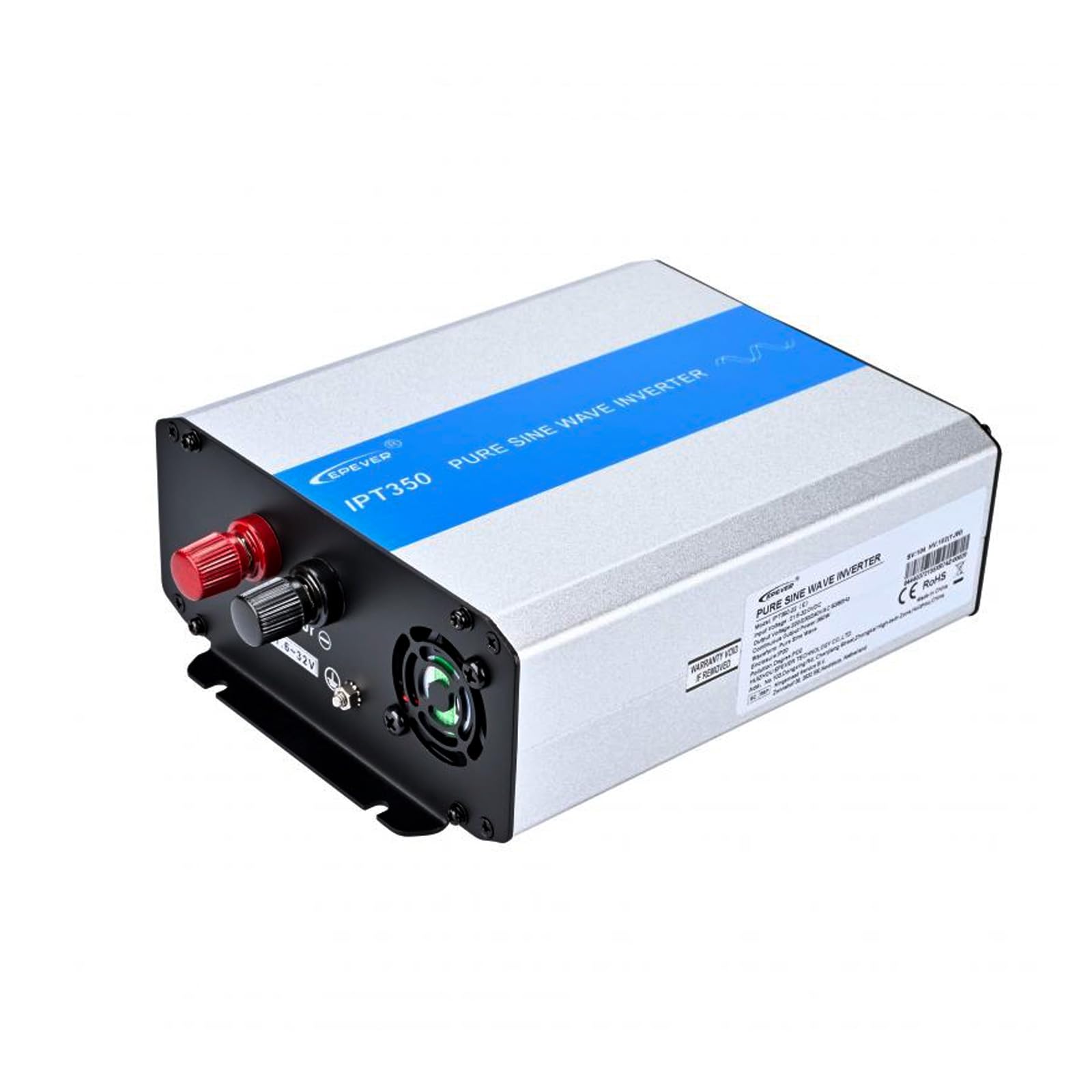 EPEVER IPT 350-22 - Invertitore di tensione sinusoidale puro da 350 W, 24 VDC a 230 VAC, ideale per illuminazione di emergenza domestica, sistema montato su veicoli, ecc.