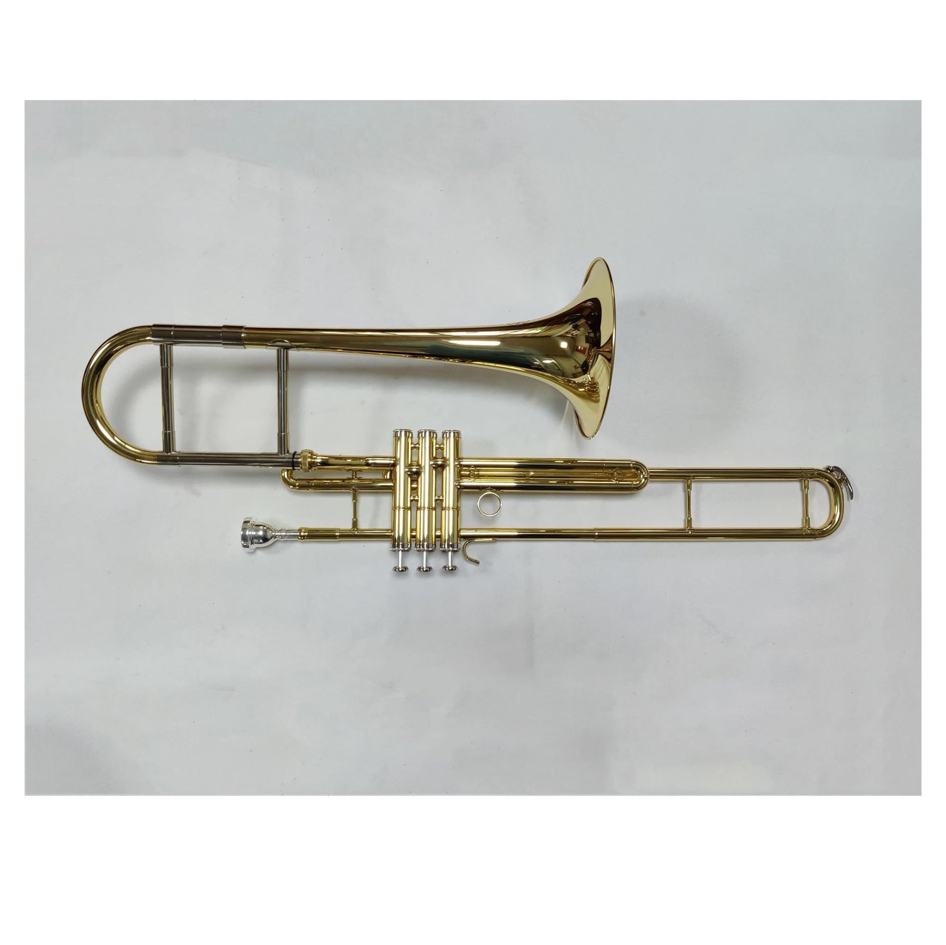 Piston À Coulisse Et Cloche En Laiton Peint En Or Pour Trombone Débutant Trombone Professionnel En Laiton